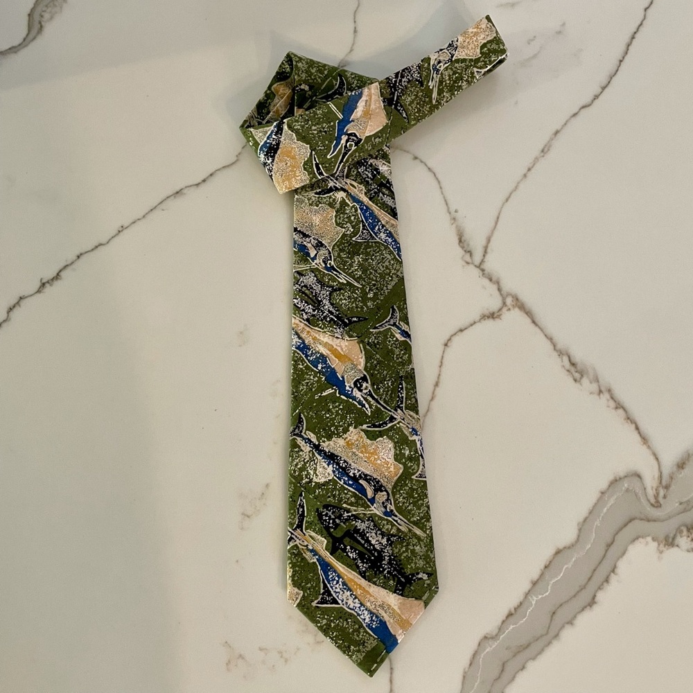 Kahala Creations Colorful Hawaiian Marlin Necktie